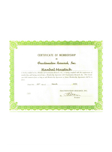 Certificate of Membership